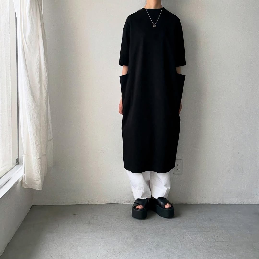 atelier naruse  コットンポンチボックスワンピース