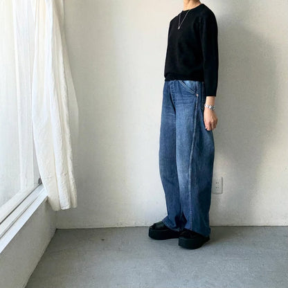 R&D.M.Co  ウールカシミアポケットプルオーバー　ブラック