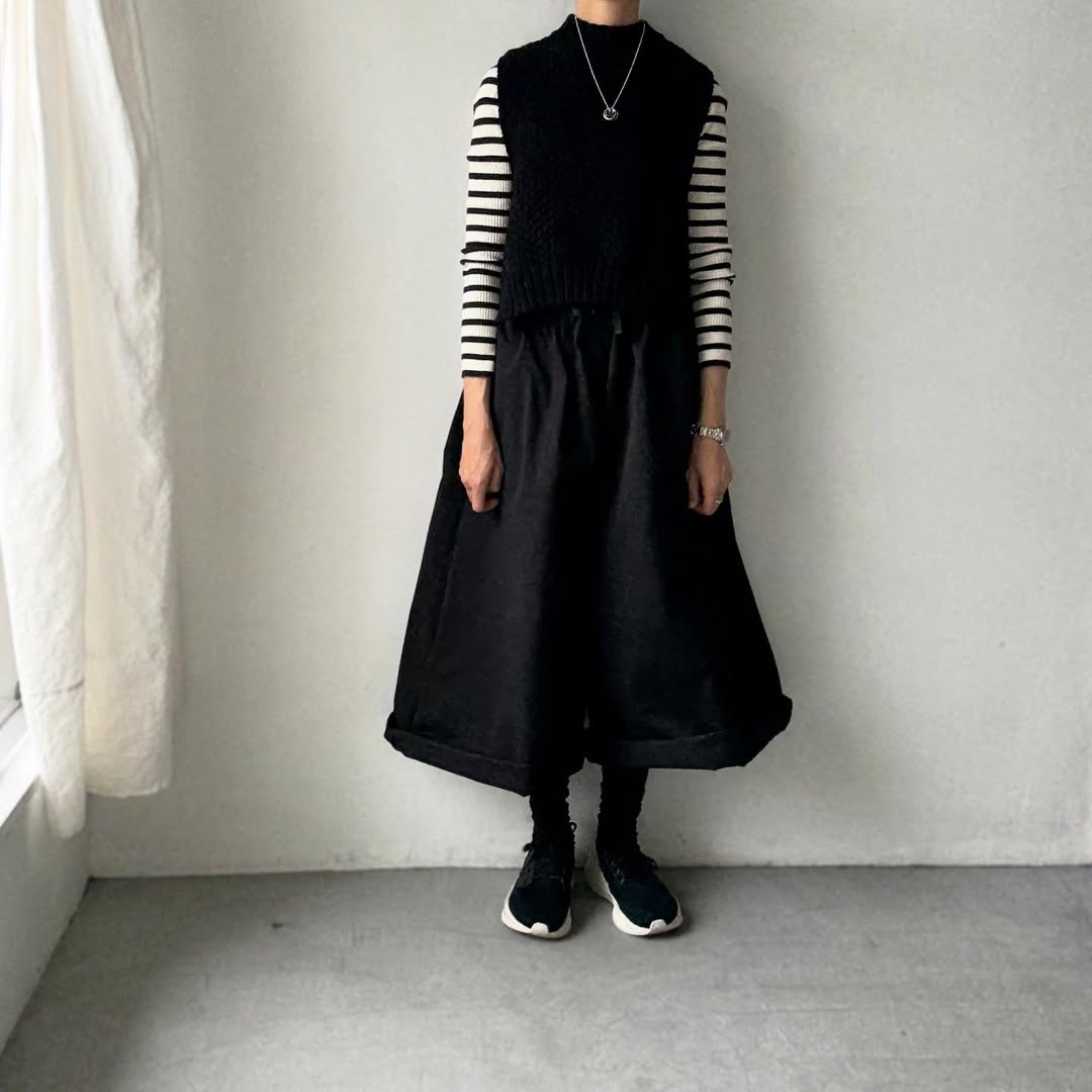 dui jujudhau  ワイドワイドパンツ　チノブラック