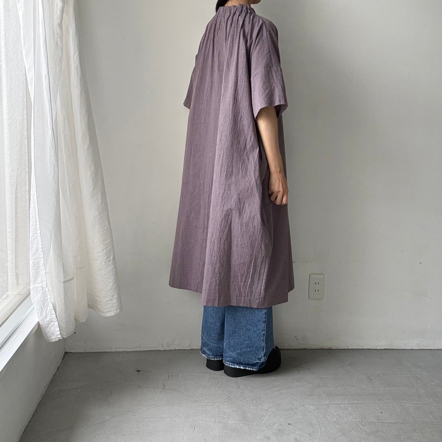 atelier d'antan Krallコットンリネンドレス
