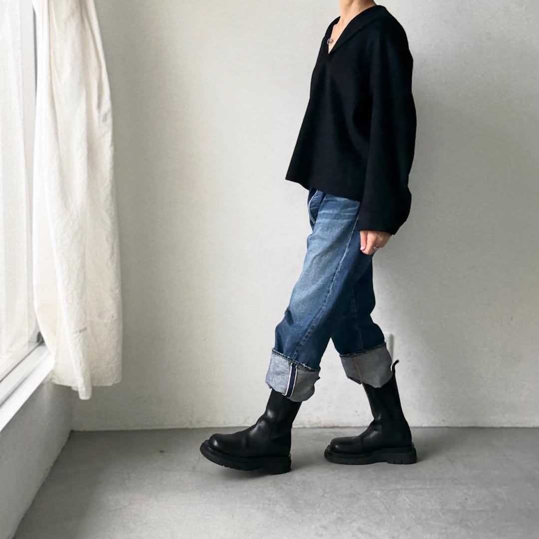 TENNE HANDCRAFTED MODERN カシミアセーラープルオーバー – blanc
