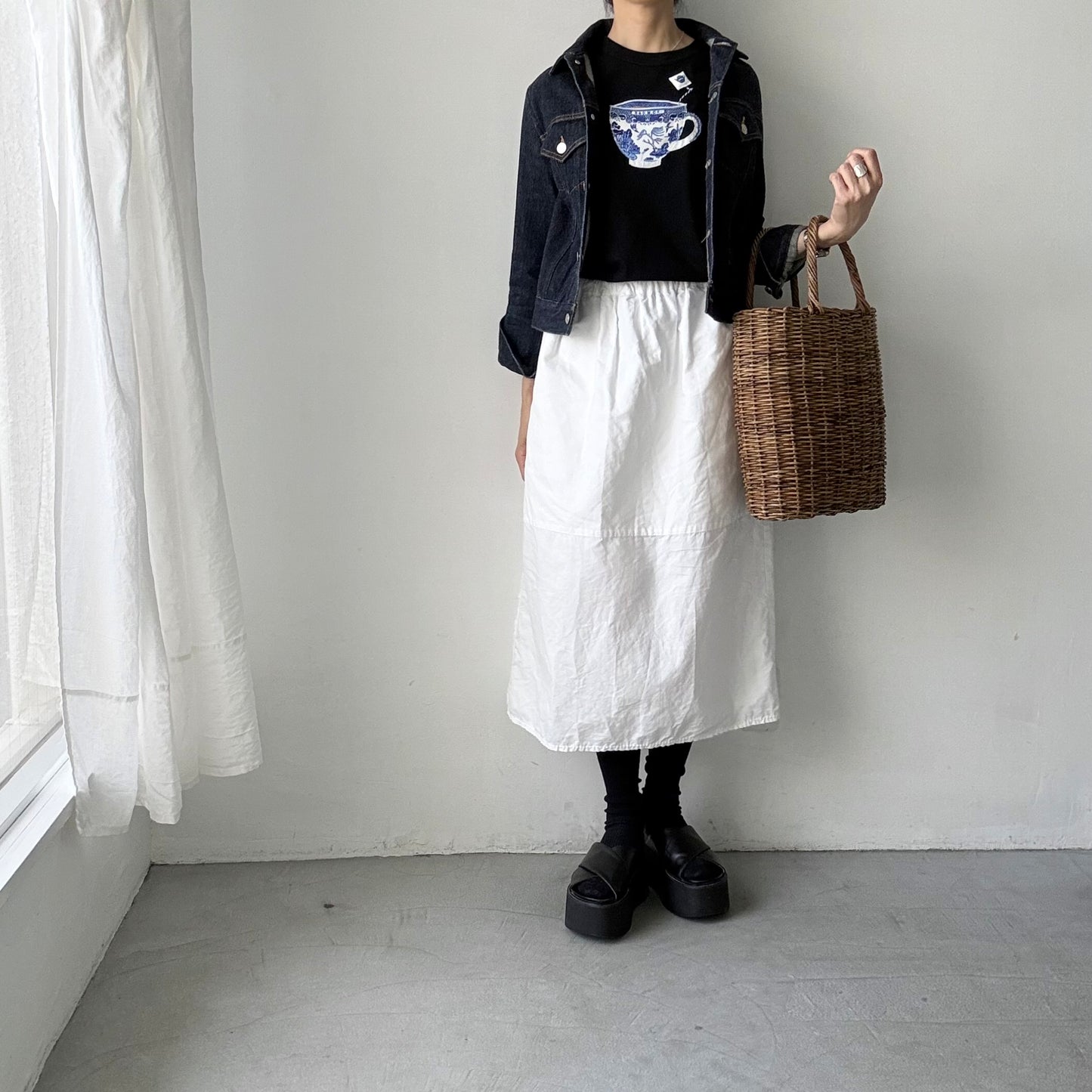 R&D.M.Co   BLUE WILLOWミルクティーTシャツ