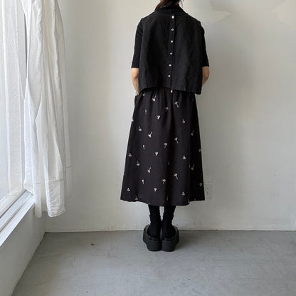 atelier naruse  コットンリネンカットインポケットスカート nohara