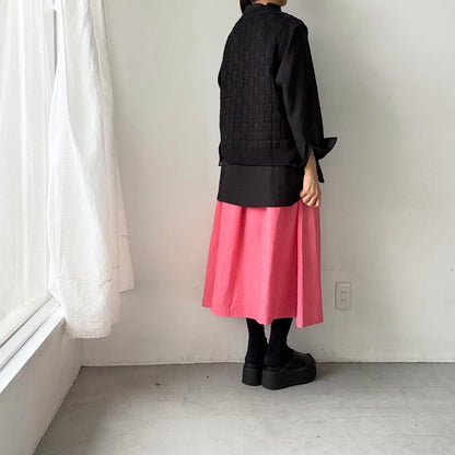 atelier naruse  コットンバスケット編みニットベスト