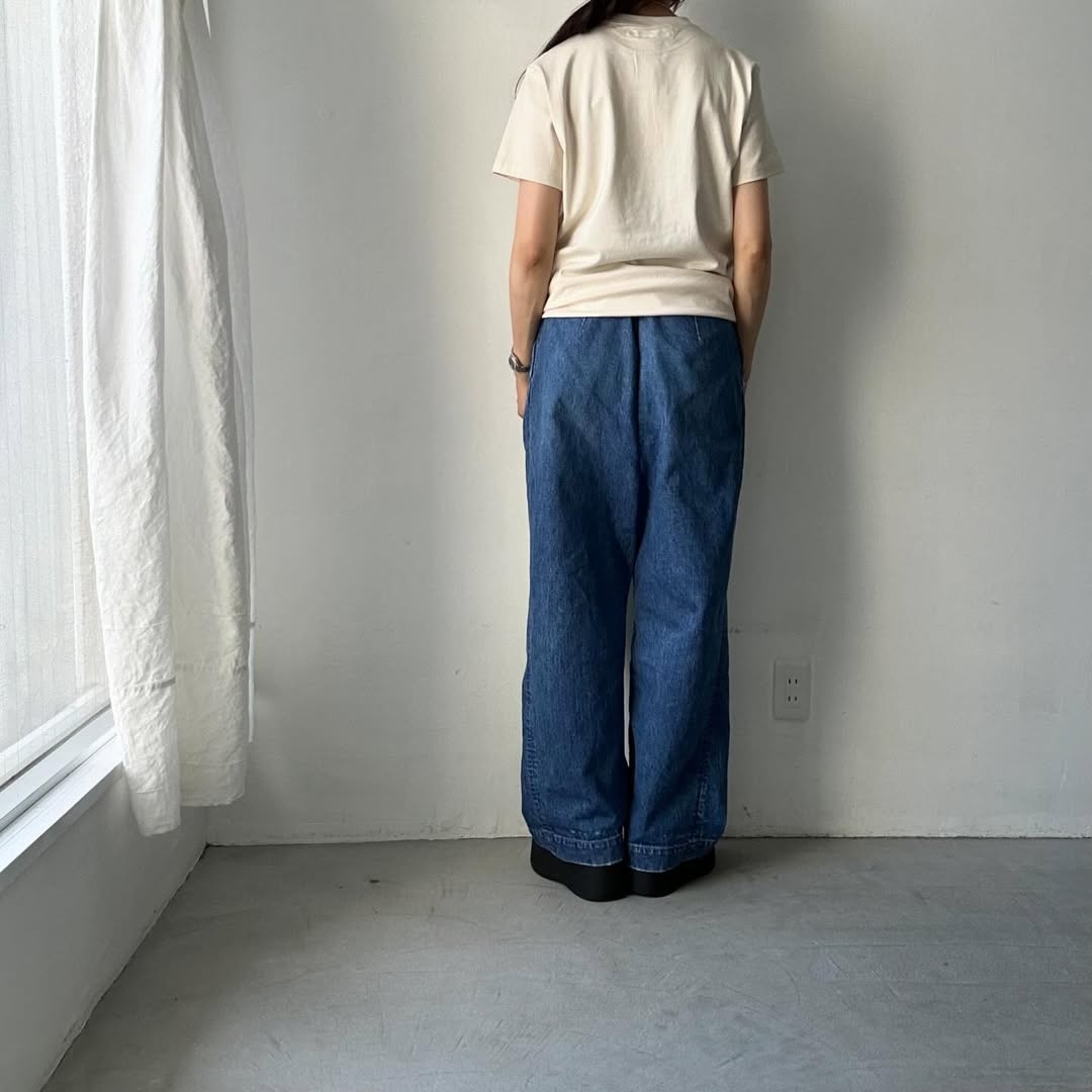 OLDMANS TAILOR OMTフロッキープリントロゴ半袖Tシャツ