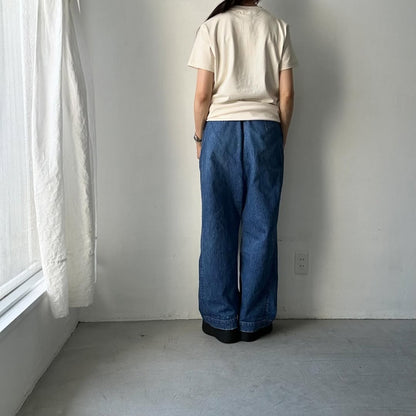 OLDMANS TAILOR OMTフロッキープリントロゴ半袖Tシャツ