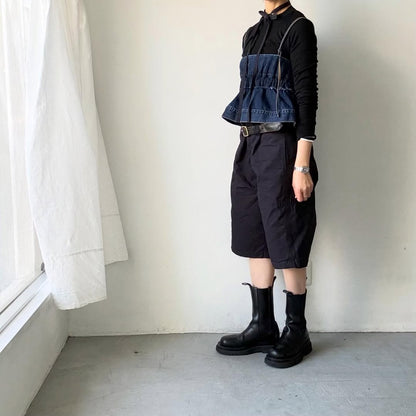 homspun  リップストップハーフパンツ　ネイビー