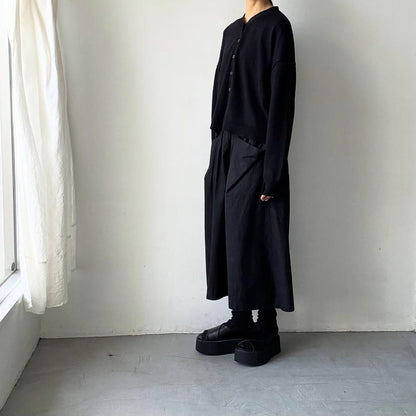 atelier naruse  コットンウールニットカーディガン　ブラック