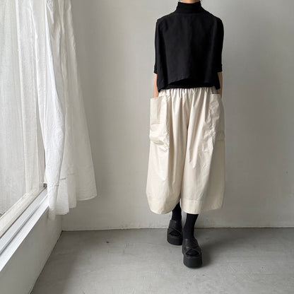 TENNE HANDCRAFTED MODERN ビッグポケットキュロット　ベージュ