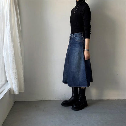 R&D.M.Co  デニムフリーフェイシングスカート