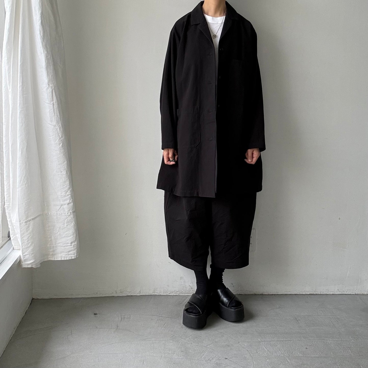 atelier d'antan Godardコットンコート　ブラック
