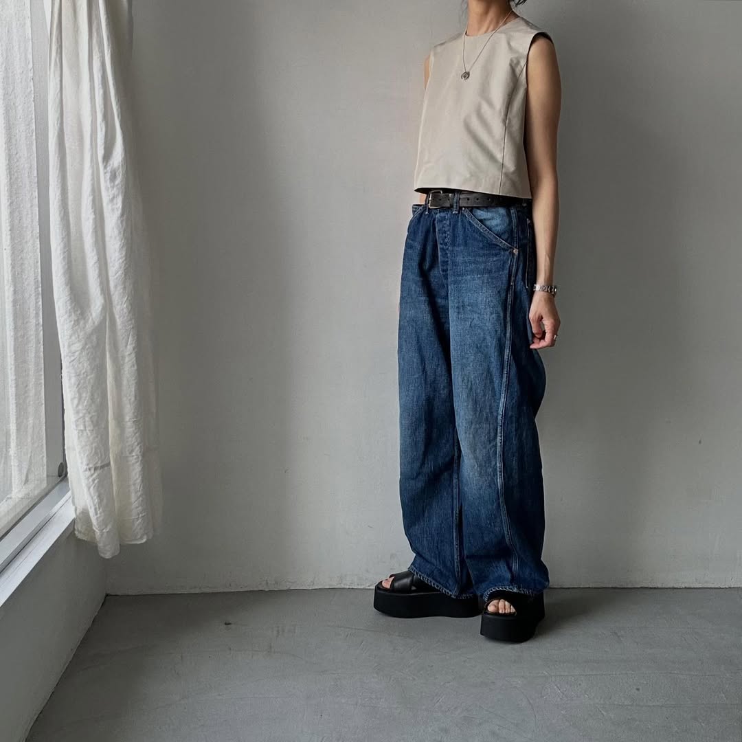 saqui  タフタクロップドトップ