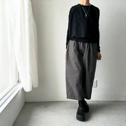 Linenya  タックワイドパンツ