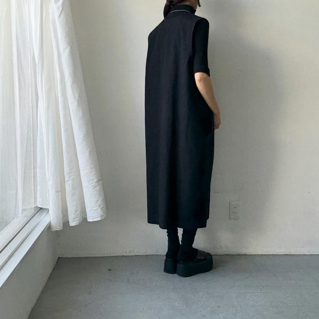 atelier naruse コットンリネンスラブジャンパースカート