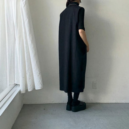 atelier naruse コットンリネンスラブジャンパースカート