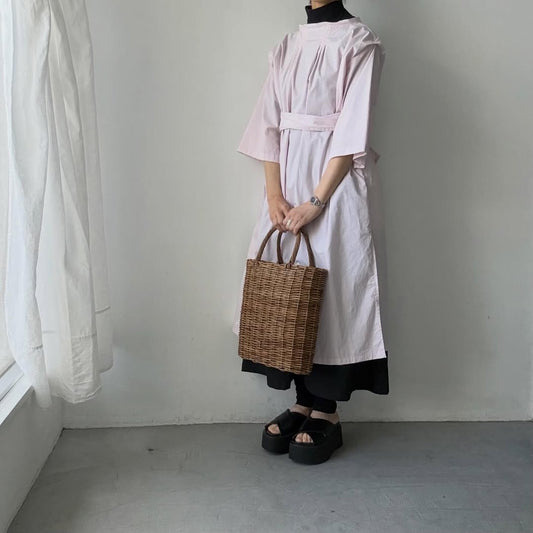 ayanoguchiaya　フリップロングシャツドレス　ローズ