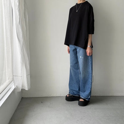Linenya  テラヴェ7分袖Tシャツ