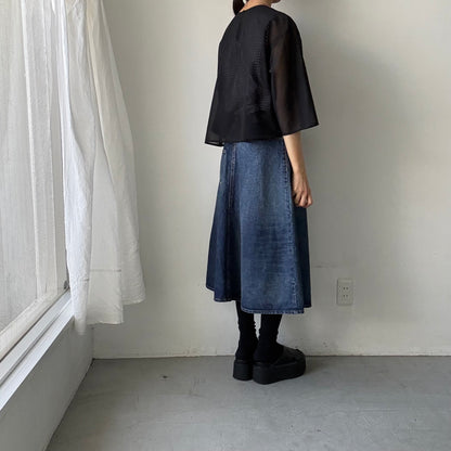 TENNE HANDCRAFTED MODERN オーガンジーショートプルオーバー