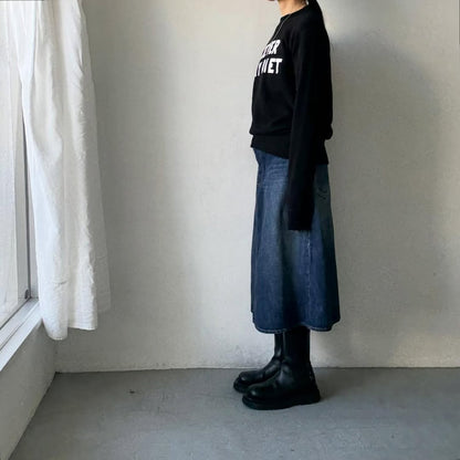 R&D.M.Co  NEVER SAY DIET スウェットシャツ　ブラック