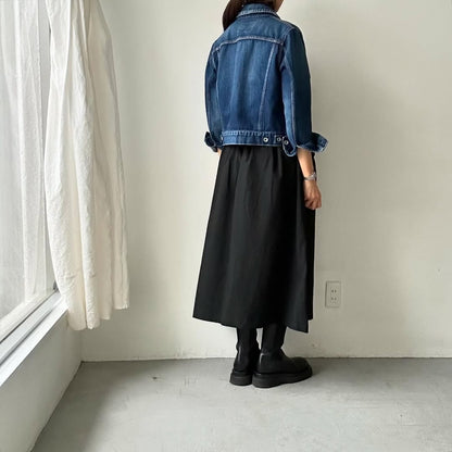 atelier naruse  ダウンプルーフコットンカットインポケットスカート　ブラック