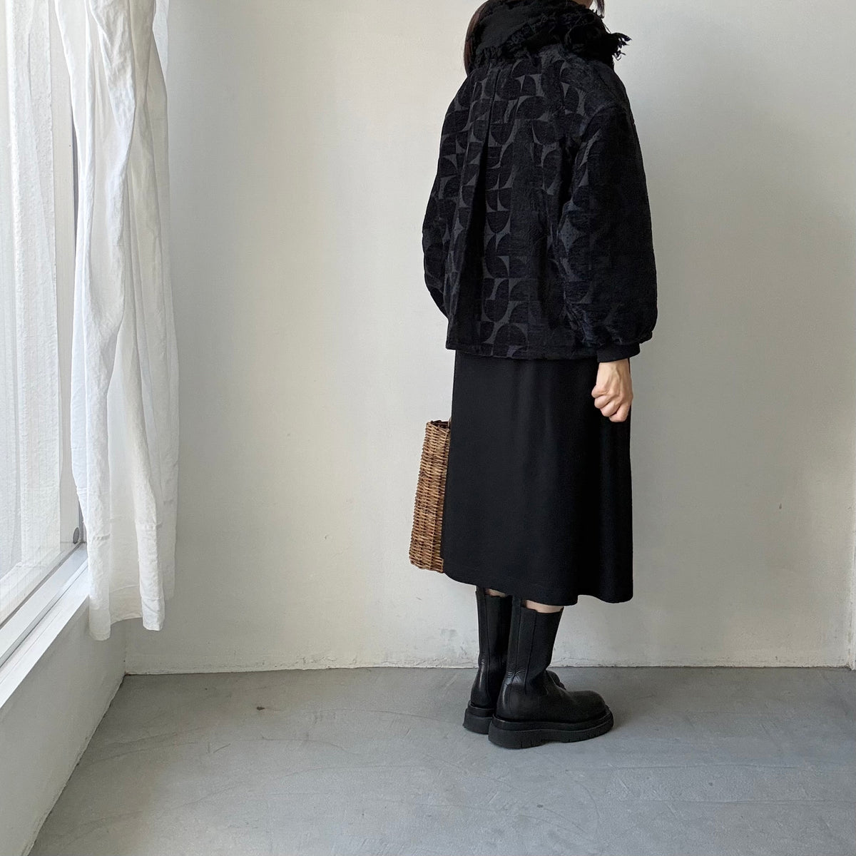 kijinokanosei  バックタックブルゾン