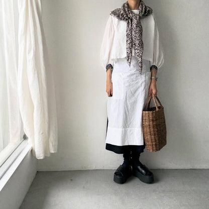 R&D.M.Co  ワイルドベリーガーゼショール　ブラック×フラックス