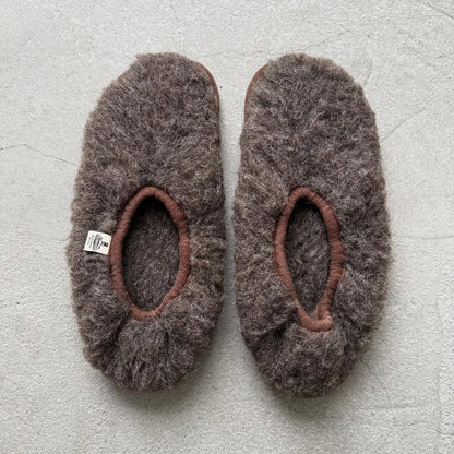 COLD BREAKER　ウールルームシューズ　ブラウン