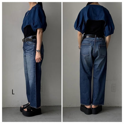 🔵来季分予約受付中🔵R&D.M.Co ストレートデニムパンツ(ヴィンテージライク)