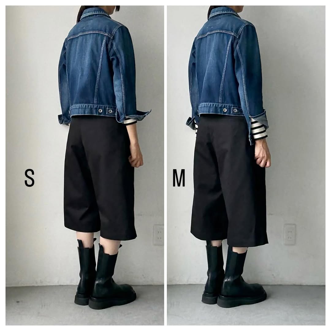 R&D.M.Co  チノクロスガウチョパンツ　ブラック