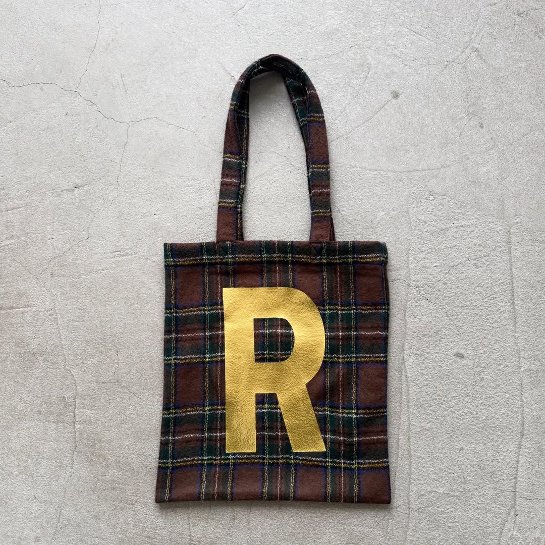 R&D.M.Co  ウールタータンチェックRトートバッグ