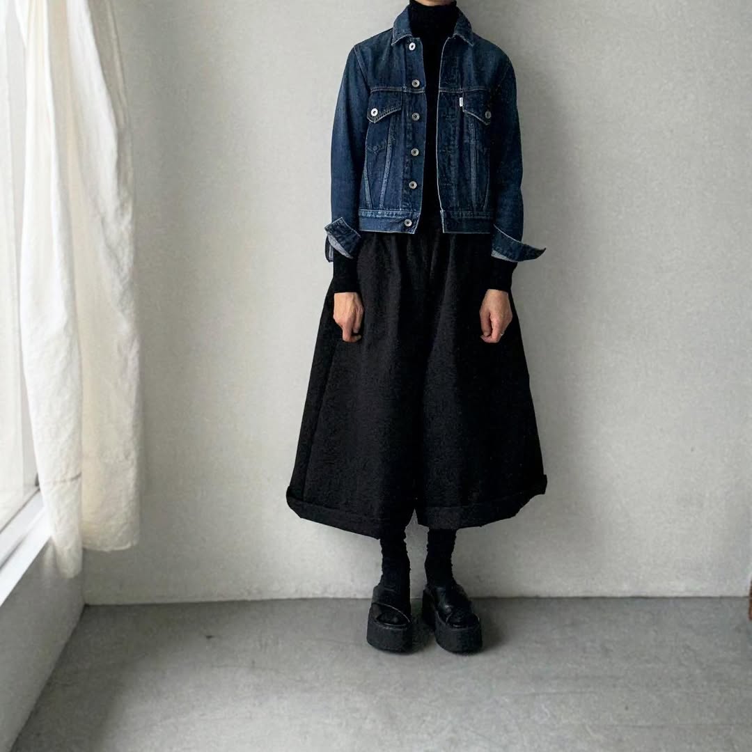 dui jujudhau  ワイドワイドパンツ　チノブラック