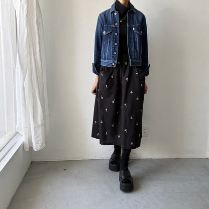 atelier naruse  コットンリネンカットインポケットスカート nohara
