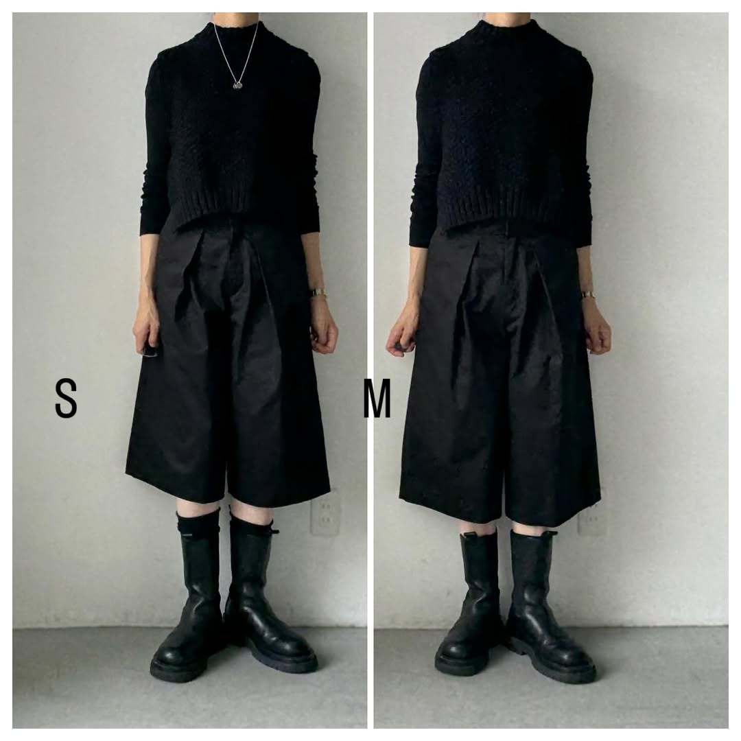 R&D.M.Co  チノクロスガウチョパンツ　ブラック