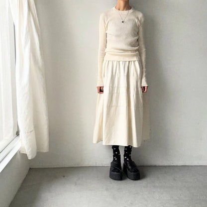 R&D.M.Co  クルーネックリブニットソー