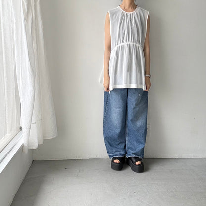 TENNE HANDCRAFTED MODERN オーガンジー2wayショートドレス　ホワイト