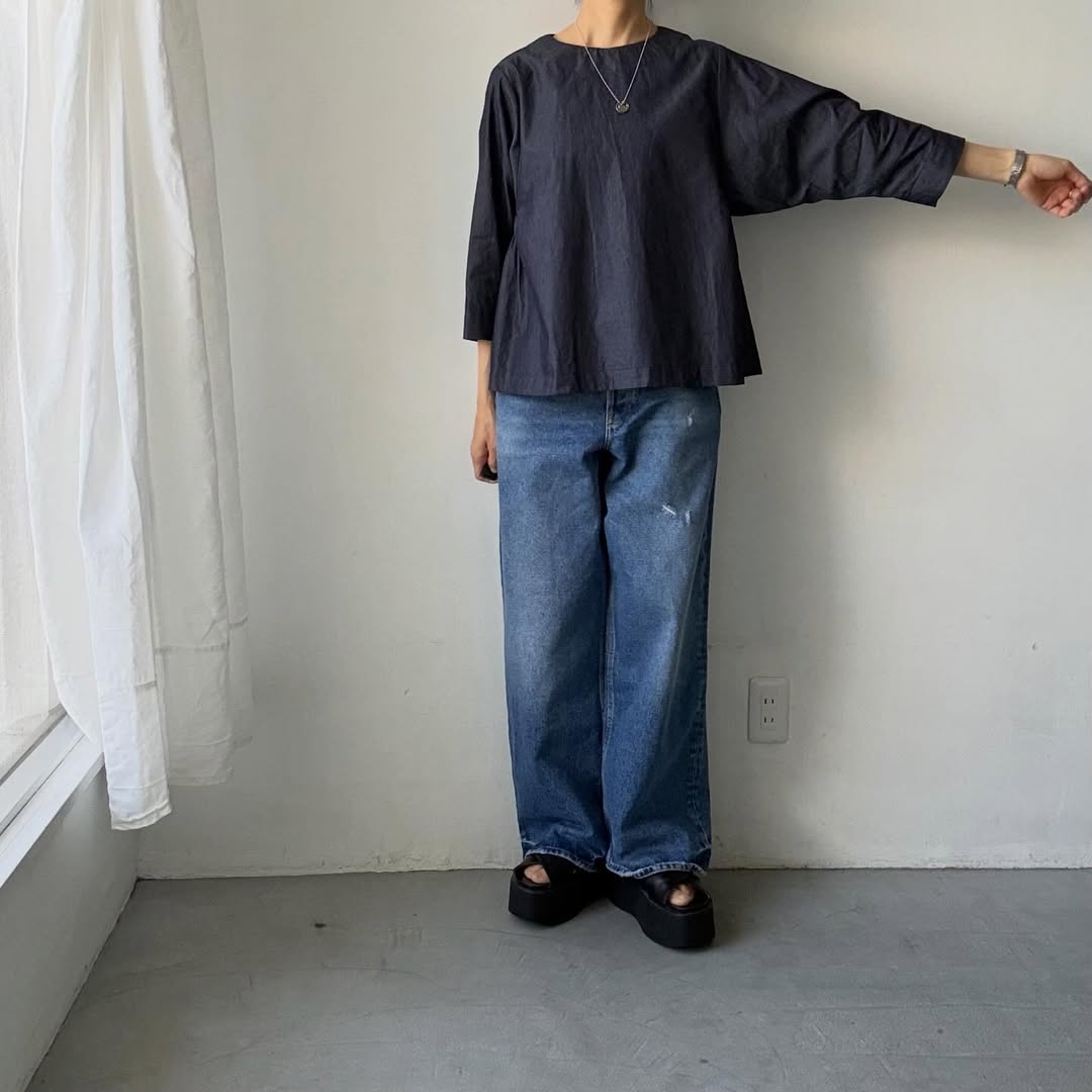 Linenya  ライトオンスデニムプルオーバー