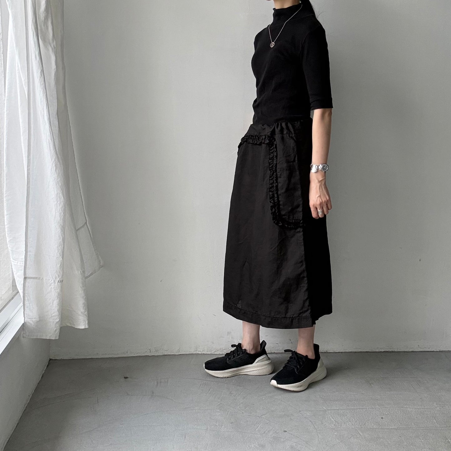 R&D.M.Co  リネンガーメントダイフリルデコレーションスカート