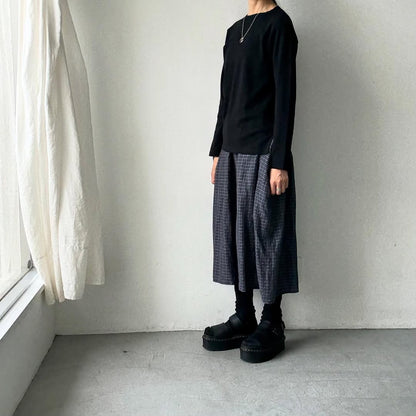 homspun プライス長袖プルオーバー　ブラック