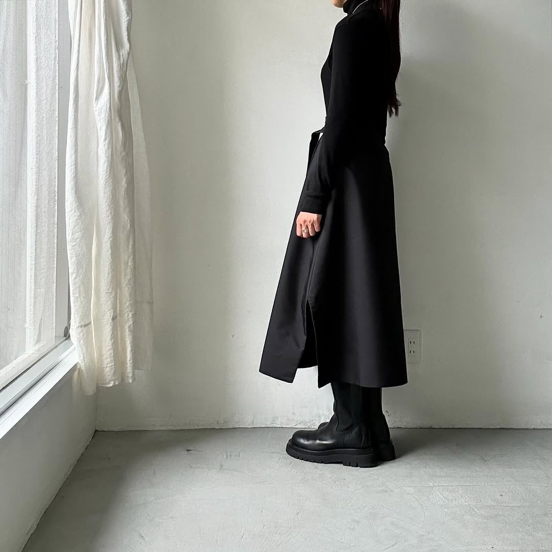 TENNE HANDCRAFTED MODERN ラップスカート ブラック – blanc