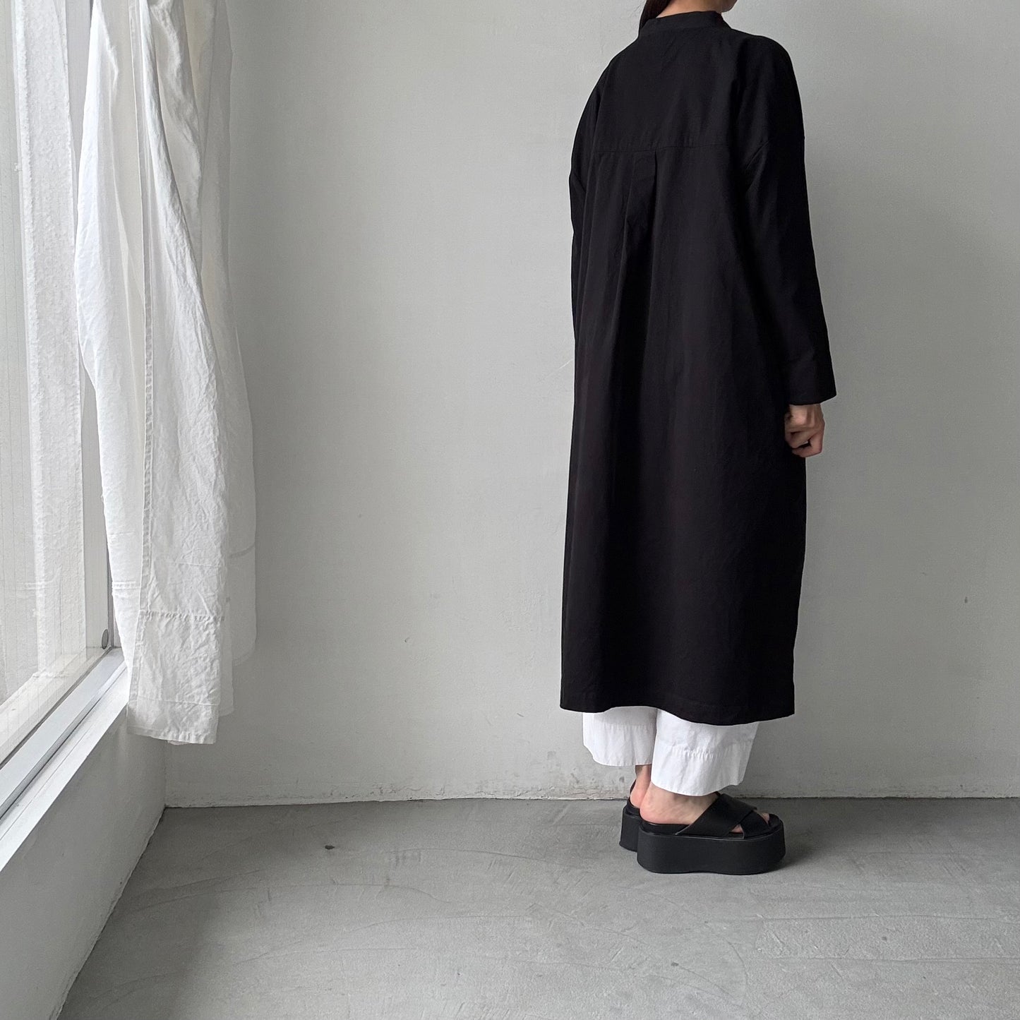 jujudhau デッドストックコットンプルオーバードレス