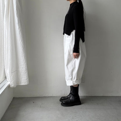 atelier d'antan Perriereコットンワイドパンツ　ホワイトsize 1