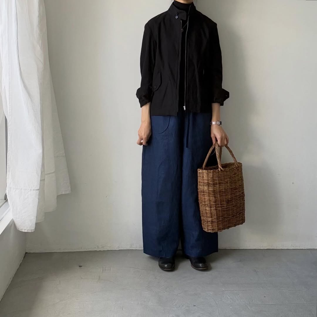 MAGALI インディゴリネンロングパンツ