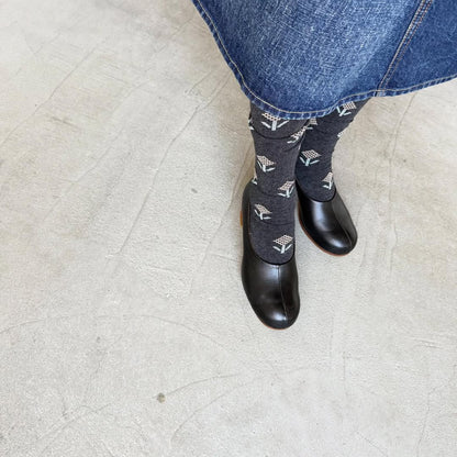 French Bull ジニアオーバーニーソックス　チャコールグレー