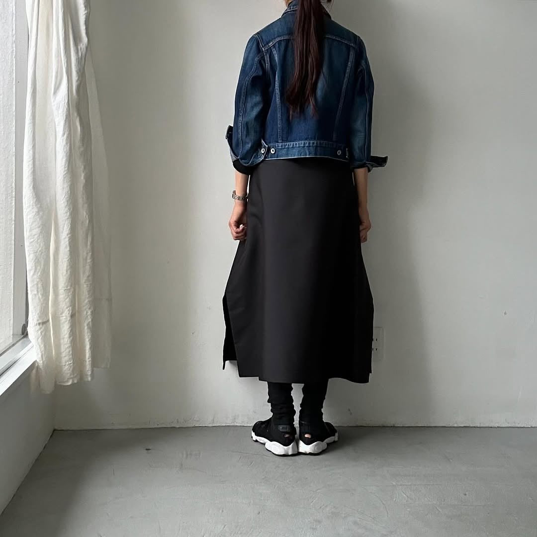 TENNE HANDCRAFTED MODERN ラップスカート ブラック – blanc