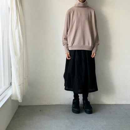 Linenya  コットンハイネックプルオーバー　ベージュ