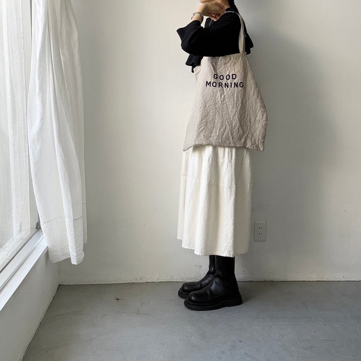 R&D.Ｍ.Co  GOOD MORNINGリネンバッグ