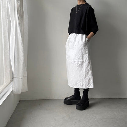 homspun コットンラミーマット2重スカート　ホワイト