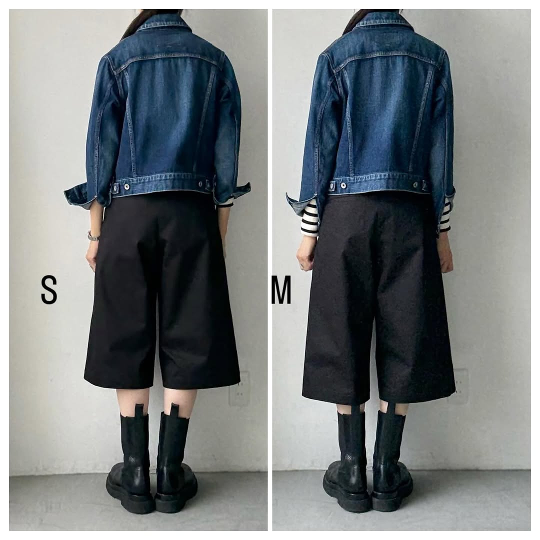 R&D.M.Co  チノクロスガウチョパンツ　ブラック