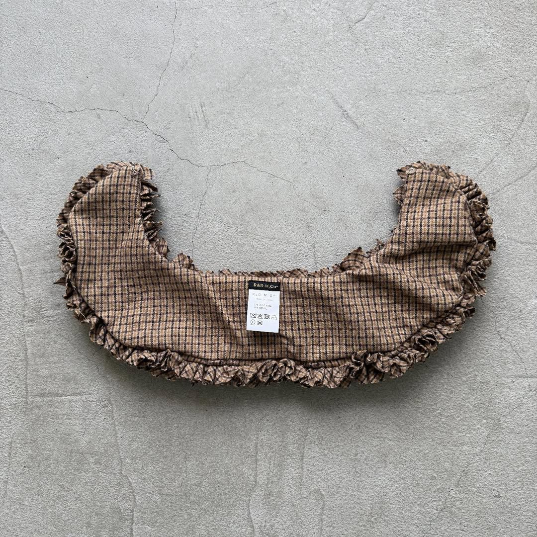 R&D.M.Co  コットンウールフリルカラー　チェック