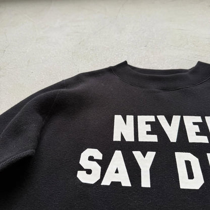 R&D.M.Co  NEVER SAY DIET スウェットシャツ　ブラック